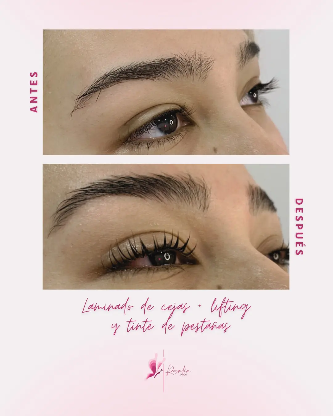 Laminado de cejas con lifting y tinte de pestañas, Rosalía Salón Vila-real